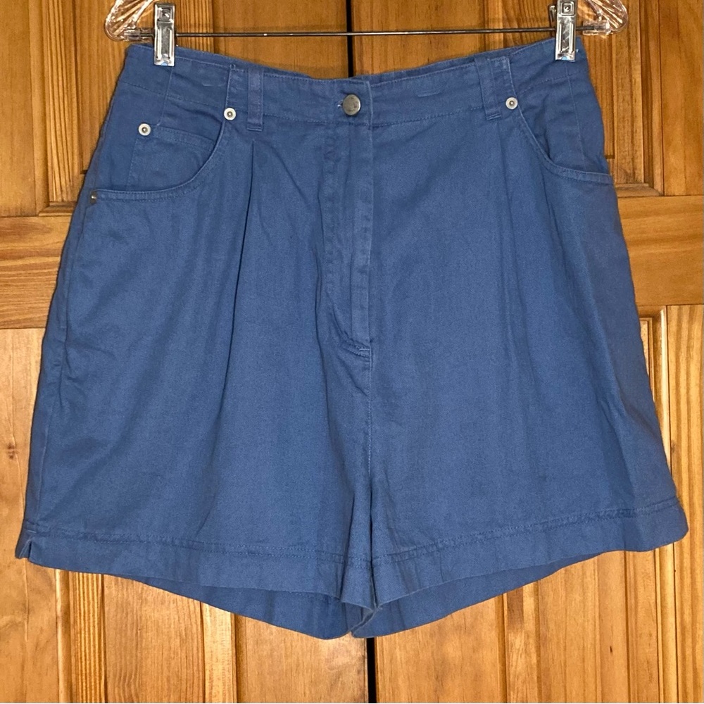 NWOT Basic Editions Vintage 90s Shorts High Rise Cotton Blue Size 11/12